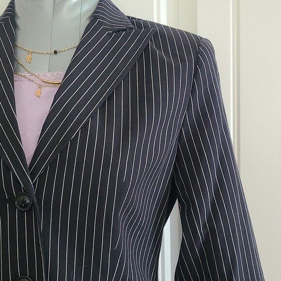 The Limited vintage black striped jacket blazer size XS nwot - Picture 5 of 8